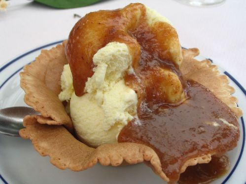 Bienmesabe sobre helado