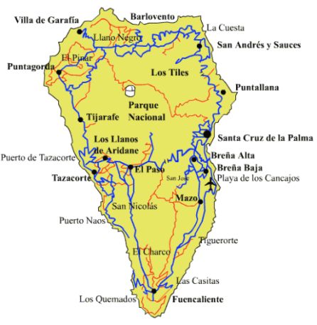 Mapa de la Palma
